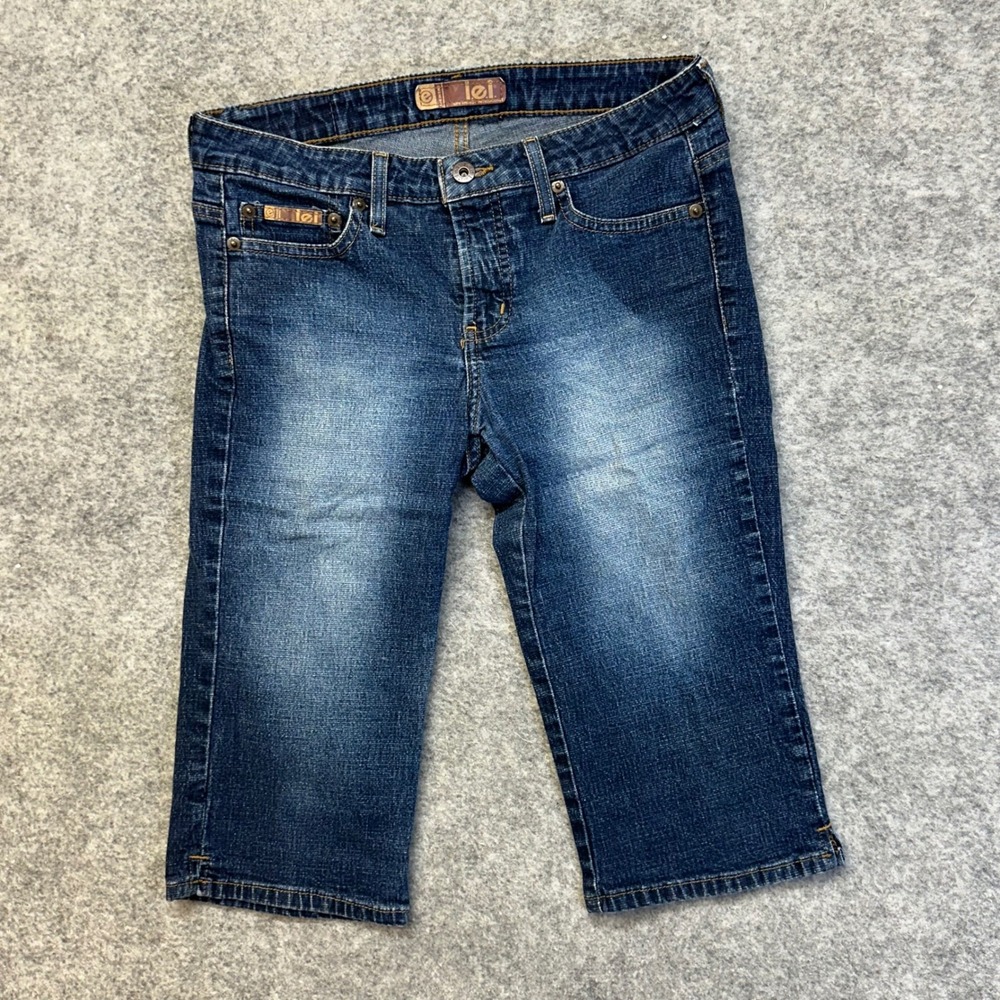 L.E.I.‎ Bermuda Shorts Womens 31 Blue Excellent Y2K Denim Medium Wash Longline